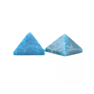 Haute qualité Offres Spéciales naturel bleu apatite cristal pyramide sculpture guérison pierre sculpture pour pierres précieuses cristal artisanat grossiste - Product Image 3