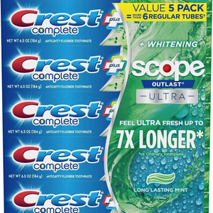 Dentifrice Herbal pour un Blanchiment Complet et un Nettoyage en Profondeur avec Scope 6,5 Ounce (Lot de 5) pour Usage Domestique - Product Image 3