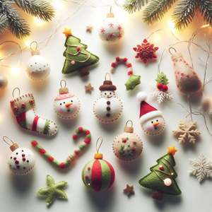 Ornements de Noël en feutre écologique pour des vacances durables et conscientes - Product Image 3