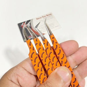 65 Degree <b>Angle</b> Lash Print Eyelash Tweezers Paper-Coated Slim Boot with <b>Stainless</b> <b>Steel</b> Pointed Tip Eyelash Extension Tweezers - Product Image 4