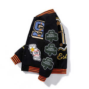 Professionnel personnalisé 2025 haute qualité hommes mode Streetwear mode Varsity vestes contraste couleur Bomber veste - Product Image 3