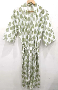 ชุดคลุมสปากิโมโนผ้าฝ้าย100ชิ้นเสื้อคลุมอาบน้ำลายบล็อกทำจากผ้าฝ้ายชุดแมกซี่ชุดคลุมอาบน้ำสำหรับโรงแรมในสปาโอกาสฤดูร้อน - Product Image 5