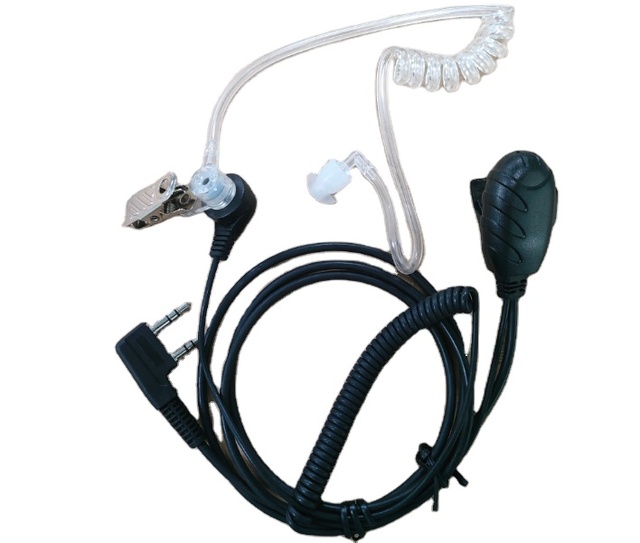 GT64V6-K 3.5mm Mic 100cm Cord Private Mold Two Way Radio Acoustic Tube Earset  for KenWood Baofeng TYT Radios