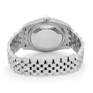 Montre de mode Royale en acier inoxydable avec quartz ETA et moissanite glacée, édition limitée - Product Image 6