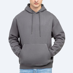 Sudaderas con Capucha Extra Grandes para Hombre, de Felpa, Mezcla de Algodón, Diseño de Hombros Caídos, con Logotipo Personalizado, para la Temporada de Invierno - Product Image 1