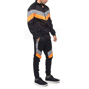 Ensemble de Survêtement Réfléchissant d'Hiver de Couleur Unie avec Capuche à Cordon de Serrage pour Hommes de Grande Taille Logo Personnalisé Vêtements de Sport pour les Entraînements Bas quantité minimale de commande - Product Image 4