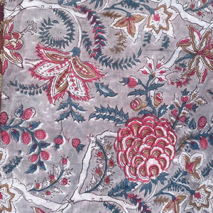 Tela de algodón con estampado tradicional Jaipuri, tejido de algodón con estampado de bloque de mano, tamaño de 60x60 cm - Product Image 5