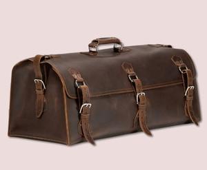 Sac de sport en cuir véritable de qualité supérieure, imprimés animaliers, style bohème élégant pour hommes et femmes, fabriqué à la main en Inde, fermeture éclair, voyage quotidien - Product Image 3