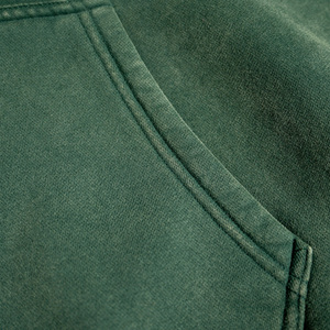 Vintage poids lourd coton 355 Gsm surdimensionné Boxy Fit sweat hommes soleil fondu lavé recadrée en détresse logo personnalisé sweats à capuche - Product Image 5