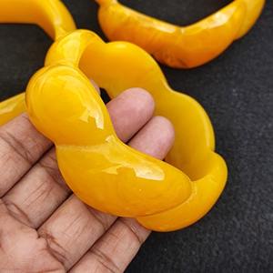 Pulsera Elástica Personalizada de Acrílico Chapada en Oro de 18K, Ecológica, Colorida, con Dijes Gruesos de Lujo Francés, Brazaletes Elásticos al por Mayor para Mujer - Product Image 5