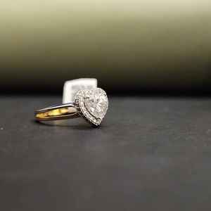 Pretty Heart Shape IGI Certified Moissanite Engagement Ring in 18KT Solid Gold for <b>Your</b> <b>Loved</b> One - Product Image 4