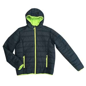 Custom Men's Plain Hooded Collar Shiny Canvas Puffer <b>Jacket</b> with <b>Pattern</b> for Front Logo High Quality <b>Quilted</b> Winter Warm Outwear - Product Image 4
