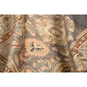 Turkish <b>Wool</b> Rug 3.6x7.1 ft Area Vintage Patchwork Ombr Rug with Latex Backing <b>Brown</b> Gray - Product Image 5