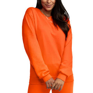 Pareja naranja cálido polar térmico invierno sudadera prendas de vestir cuello redondo pulóver moda sudadera - Product Image 6