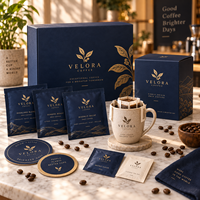 Coffret cadeau de café personnalisé AT PACK avec logo |   Boîtes et Sachets d'Emballage Premium pour Café Filtré, Idéaux pour Torréfacteurs, Cafés et Spécialités