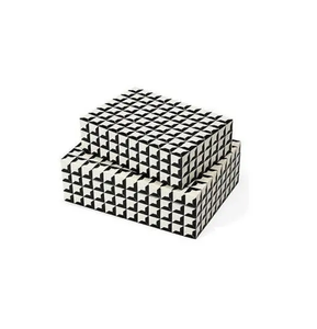 Design exclusif incrustation d'os pour femmes boîte de rangement de bijoux boîte à bijoux de fête boîte imprimée de style classique prix d'usine - Product Image 4