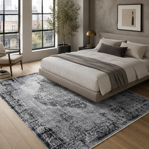 Tapis lavable traditionnel RW7107 Regency Ash de Rug Weavers, chenille lavable, 10 tailles, vente en gros et dropshipping - Product Image 3