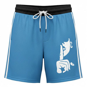 Pantalones Cortos Deportivos Casuales para Hombre, Transpirables, de Secado Rápido, Tela Satinada, Cintura Alta con Cordón Ajustable, Ajuste Cómodo para Gimnasio y Running - Product Image 1