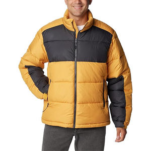 Chaqueta acolchada de lana a prueba de viento para hombre, estilo callejero, cuello con capucha, cremallera, Material de carcasa de agua, logotipo frontal, resistencia al agua - Product Image 1