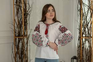 Vente chaude femmes Style roumain coton broderie Blouse traditionnel personnalisé haut avec magnifique décoration en dentelle - Product Image 4