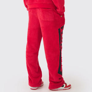 Personalizado elegante Sudadera con capucha Pantalones de chándal Transpirable Jogger Conjunto de pantalón Chándal de gran tamaño Boxy Bordado Teddy Borg Chándales con capucha - Product Image 5