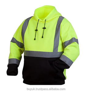 Tout nouveau vêtements de sécurité au travail Veste polaire réfléchissante haute visibilité Sweat à capuche de sécurité en coton et polyester avec logo personnalisé - Product Image 2