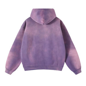 Custom Vintage Acid Washed Zip up Hoodie Heavyweight Distressed Sun Faded Streetwear Zipper Hoodie Blank Zip up Hoodie for Men - Product Image 2