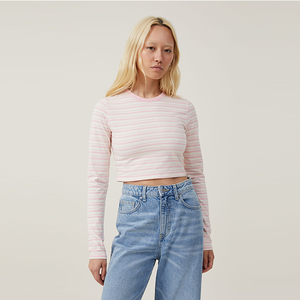 Camiseta de Verano para Mujer, Estilo Urbano, Corte Regular, Spandex/Algodón, Casual, Transpirable, Manga Larga, con Logotipo Personalizado - Product Image 1