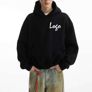 เสื้อฮู้ดของผู้ชายผ้าคอตตอนสีเทาปักลายเป็นมิตรกับสิ่งแวดล้อมสีพื้น - Product Image 3