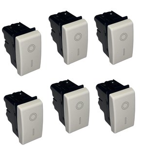 Kit interruttore bipolare 2 poli 16A 250V confezione da 6 pezzi compatibile con interruttori automatici Bticino Matix Am5011 - Product Image 1