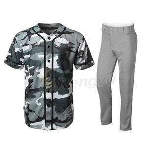Conjuntos de uniformes de béisbol de poliéster 100% de diseño personalizado de fábrica OEM, ropa deportiva transpirable de secado rápido de alta calidad - Product Image 3