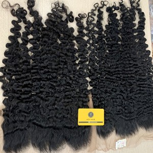 Ady Hair Color Natural Birmano Rizado Raw Vietnamita Peluca de cabello humano Extensiones de cabello - Product Image 4