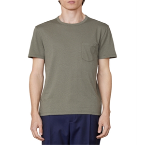 T-shirt Designer Officine Generale Verde Testurizzato con Tasca Vestibilità Ampia 100% Cotone 300 Grammi Stampa Serigrafica Taglia S - Product Image 1