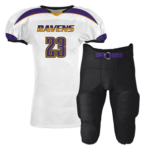 Uniforme de Fútbol Americano de Ajuste Avanzado, Transpirable, 100% Poliéster, Jersey Corto, Pantalón con Amortiguación de Alta Densidad para Partidos Intensos - Product Image 2