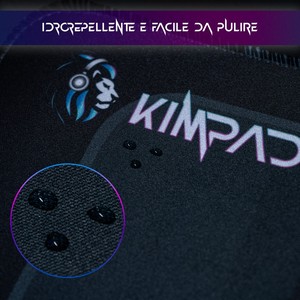 Alfombrilla XXL para Escritorio de Streamer 900x400mm con Diseño de León y Auriculares, Alfombrilla de Juego Morado y Rosa, Base Antideslizante - Product Image 5