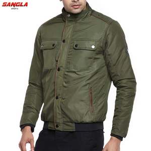 Baja MOQ OEM al por mayor de alta calidad de invierno chaqueta de bombardero en Blanco clásico cómodo chaqueta de bombardero de los hombres - Product Image 3