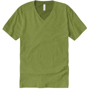 Bella USA Made Jersey Camiseta con cuello en V Bella + Camiseta de lona Camiseta de manga corta con cuello en V (3005) Verde brezo - Product Image 1