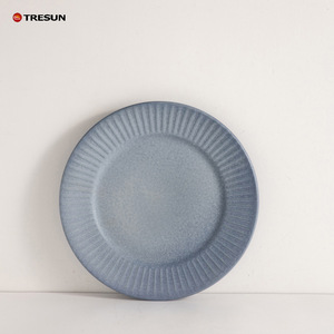 Juego de vajilla de cerámica esmaltada hecha a mano con reactivo artístico para comedor moderno y decoración del hogar - Product Image 5