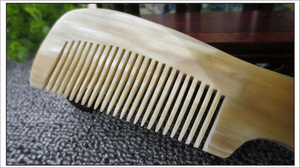 Peine de Cuerno de Búfalo Natural de 12cm/16cm, Dientes Anchos, Antiestático, Masajeador de Cabeza, Cepillo para el Cabello, Cuidado de la Salud, Peine para Barba - Product Image 2