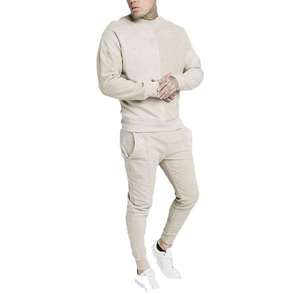 Survêtements tendance de haute qualité pour hommes, combinaison unie à col rond, style patchwork avec poches sur les manches, confortables. - Product Image 1