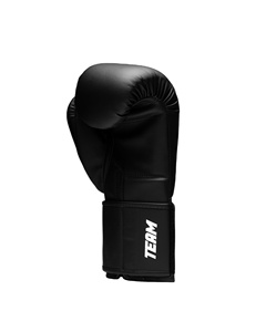 Nouveaux gants de boxe noirs Fly, cuir de vachette véritable de haute qualité, logo personnalisé, gants de boxe pour le sparring et le Muay Thai. - Product Image 3