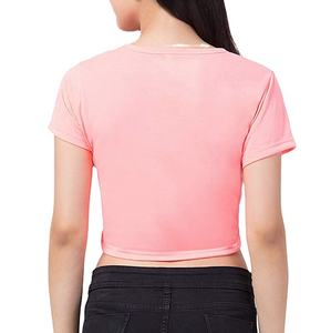 เสื้อครอปผู้หญิง ผ้าฝ้าย 100% น้ำหนักเบา แห้งเร็ว พร้อมโลโก้แบบกำหนดเอง ลายตัวอักษร 3 มิติ ผลิตโดย HI 2026 - Product Image 4