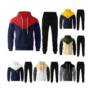 Chándal de 2 piezas para hombre, chándal de manga larga, trajes deportivos informales, chándal con capucha y cremallera completa, chándal transpirable - Product Image 2