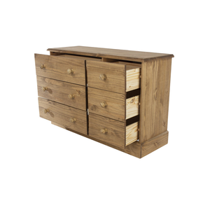 Armoire minimaliste en bois de teck avec 6 tiroirs - Product Image 5