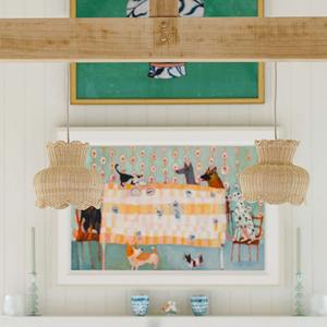 Sustainable Wicker <b>Rattan</b> Lampshade Wavy Edge Natural Color Handwoven <b>Pendant</b> <b>Light</b> Wholesale For Hotel Resort And Project Use - Product Image 4