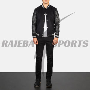 Veste universitaire en laine et cuir personnalisée, style baseball, unisexe, qualité supérieure, imperméable, respirante, coupe-vent, vente flash - Product Image 4