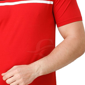 T-shirt décontracté pour homme, confortable et personnalisable, tissu tricoté respirant 220g, haute qualité avec motif uni unique - Product Image 5