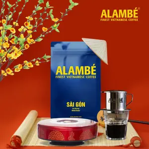 5% humedad sabor amargo Alambe Sai Gon granos enteros café 0,5 kg larga vida útil tipo asado francés hecho en Vietnam kafei