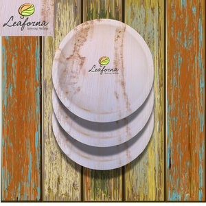 Vaisselle biodégradable écologique de haute qualité Texture lisse et chaude Assiettes en feuille de palmier naturelles Réutilisables Vente en gros - Product Image 5