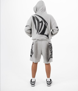 Unisex estilo americano letra Digital impreso suelto Invierno Polar sin forro 100% algodón con capucha cárdigan con capucha hombres mujeres - Product Image 6